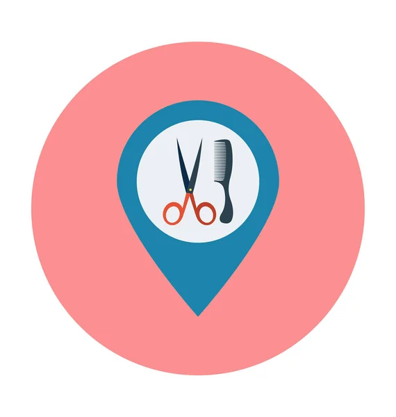 Salon Coiffure Flat Vector Icon — Image vectorielle