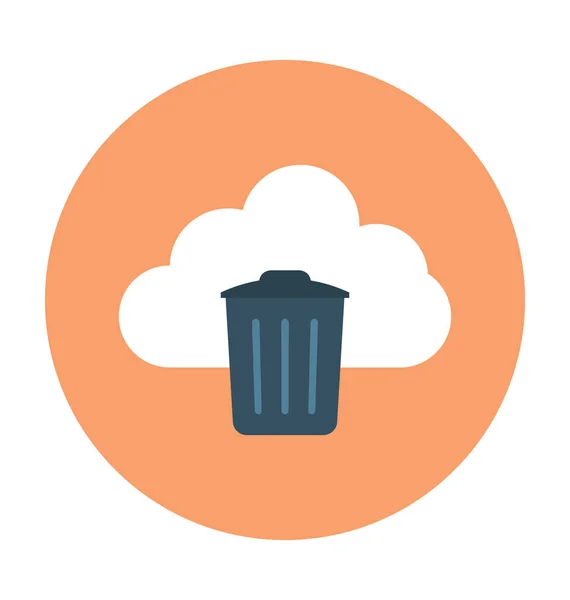 Cloud Platte Vector Icon — Stockvector