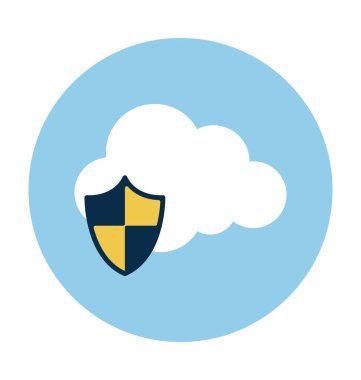 Düz vektör simge bulut 