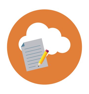 Düz vektör simge bulut 