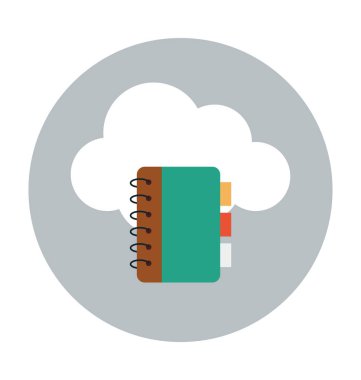 Düz vektör simge bulut 