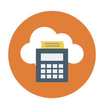 Düz vektör simge bulut 