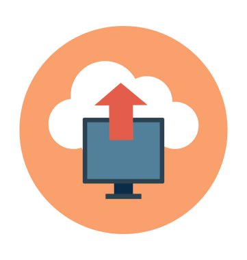 Düz vektör simge bulut 