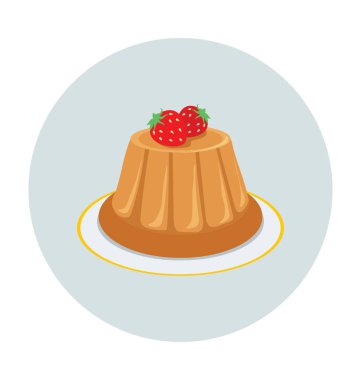 kek düz vektör simgesi 