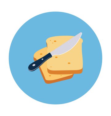 Ekmek düz vektör simgesi 