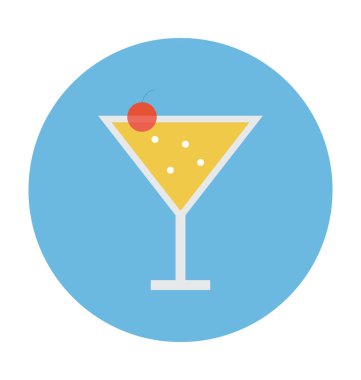 Margarita düz vektör simgesi 