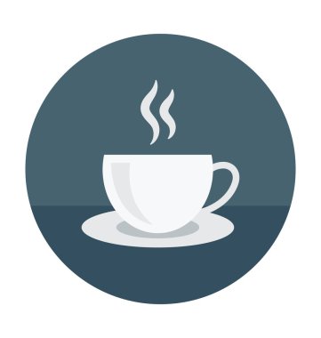 Çay düz vektör simgesi 