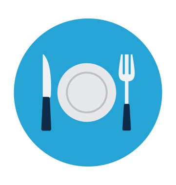 çatal düz vektör simgesi 