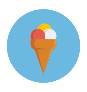 Tatlı düz vektör simgesi 