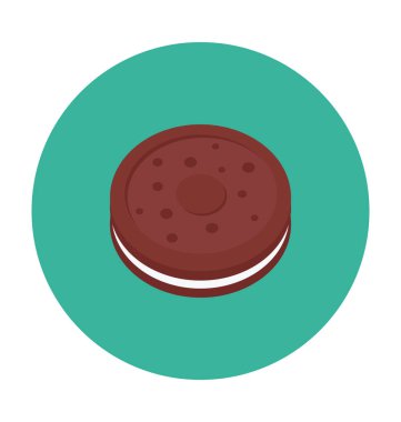 çerez düz vektör simgesi 