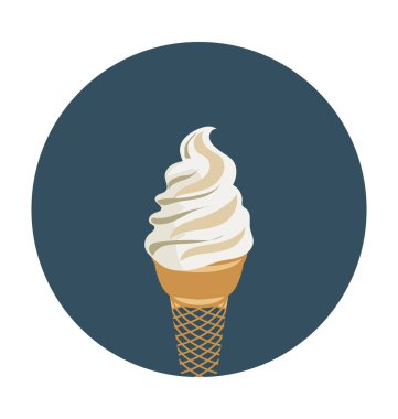 dondurma düz vektör simgesi 