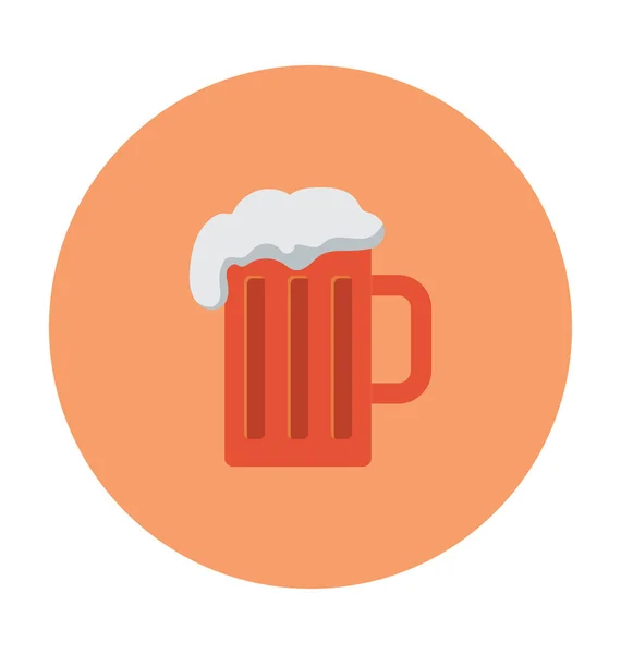 Bier Platte Vector Icon — Stockvector