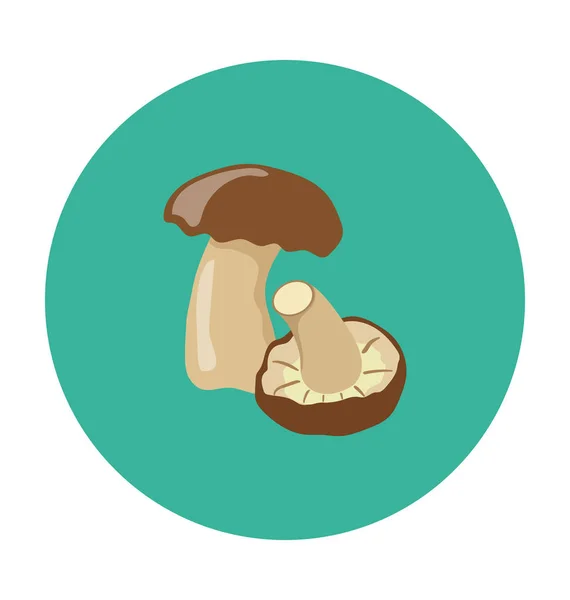 蘑菇平面矢量图标 — 图库矢量图片