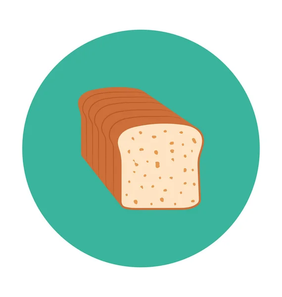 Toast Płaskie Vector Icon — Wektor stockowy