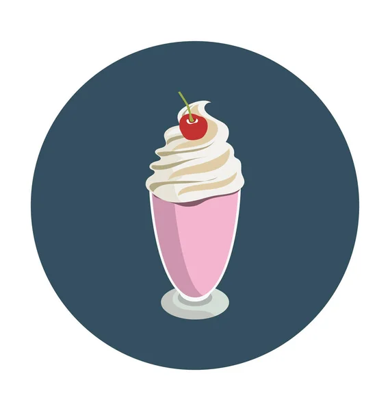 Ice Cream Flat Vector Icon — Stock Vector