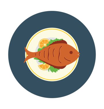 Balık Düz Vektörü Simgesi