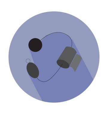 Kan monitör düz vektör simgesi   