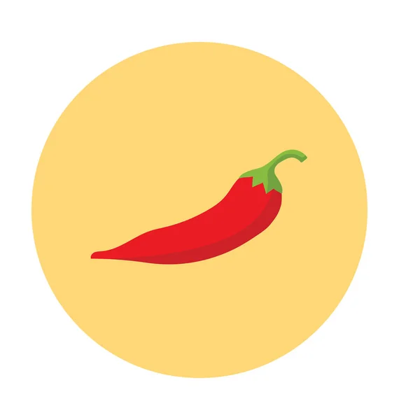 Peper Platte Vector Icon — Stockvector