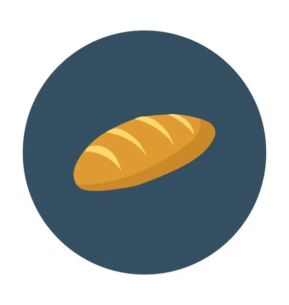 Brot Flach Vektorsymbol — Stockvektor