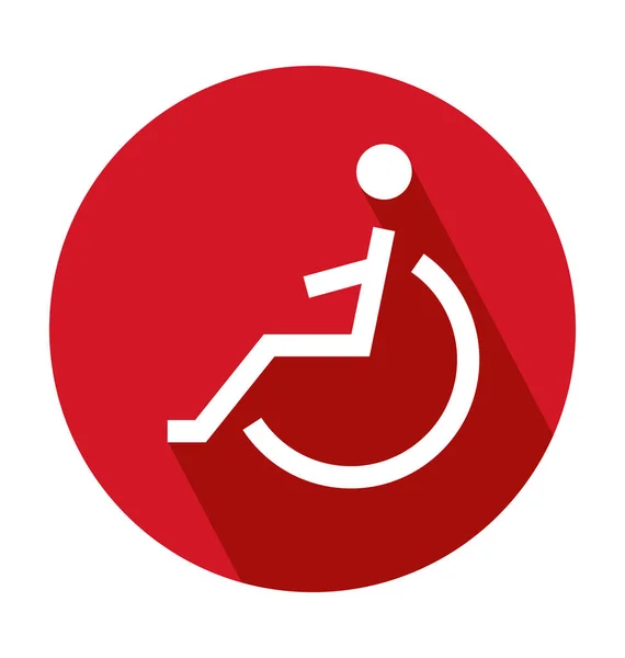 Handicap Platte Vector Icon — Stockvector