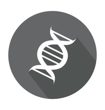DNA düz vektör simgesi 