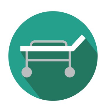 yatağın düz vektör simgesi 