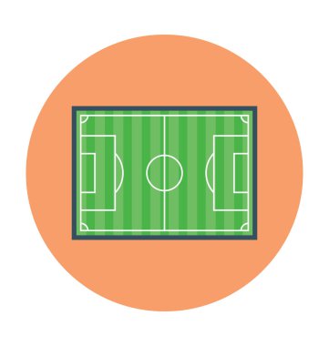 Futbol zemin düz vektör simgesi 