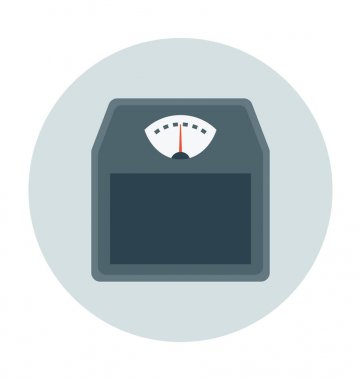 tartı makine düz vektör simgesi 