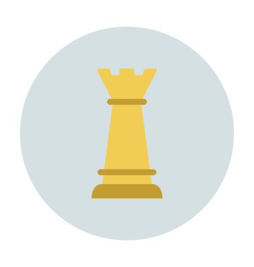  Satranç parçaları düz vektör simgesi 