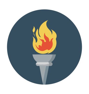 Alev düz vektör simgesi 