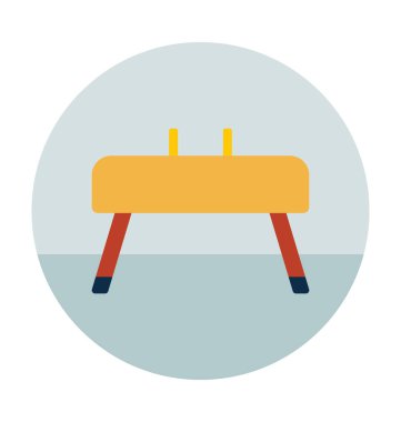  Jimnastik düz vektör simgesi 