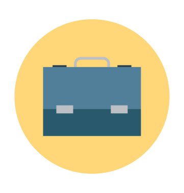 Okul çantası düz vektör simgesi 