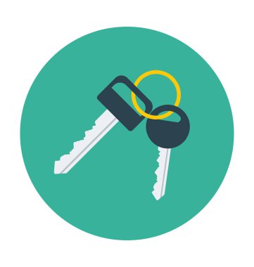 Access düz vektör simgesi 