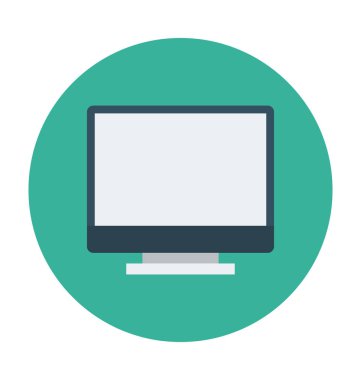 LCD düz vektör simgesi 