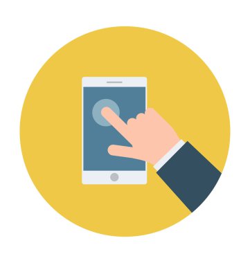 akıllı telefon düz vektör simgesi 