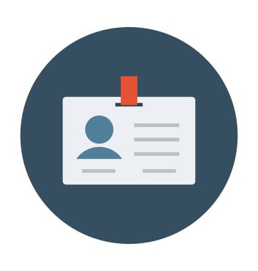 gönüllü kart düz vektör simgesi 