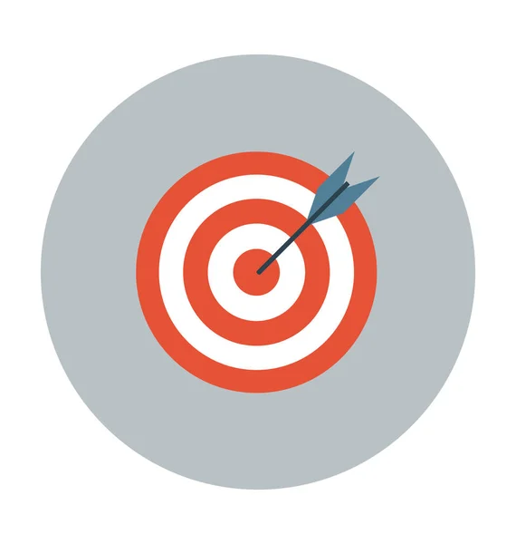Target Flat Vector Icon — Stock Vector