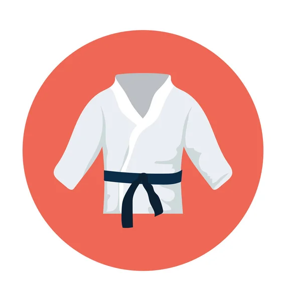 Karate Plano Vector Icono — Archivo Imágenes Vectoriales