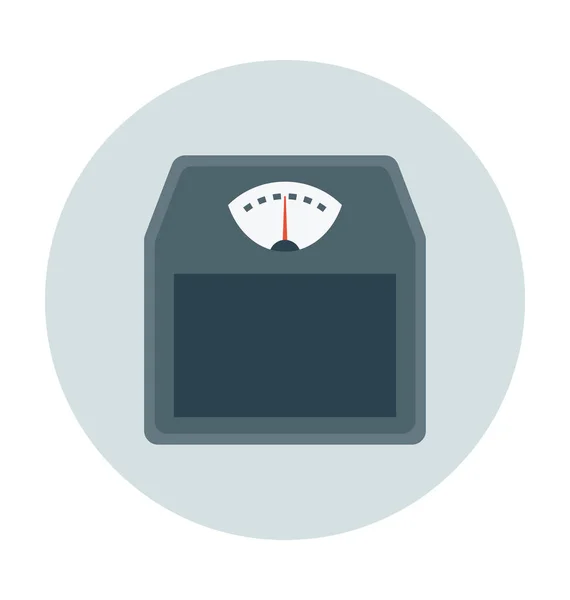 Weighing Machine Flat Vector Icon — Stock Vector