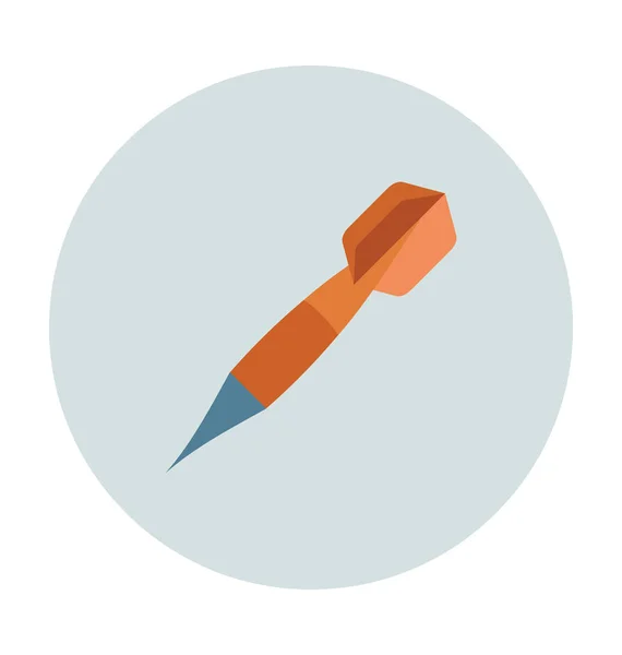 Bullseye Pijl Platte Vector Icon — Stockvector