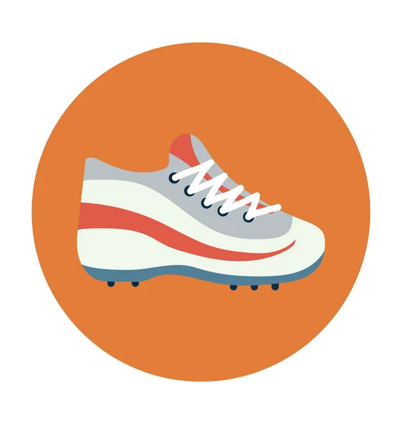 Zapatos Fútbol Plano Vector Icono — Archivo Imágenes Vectoriales