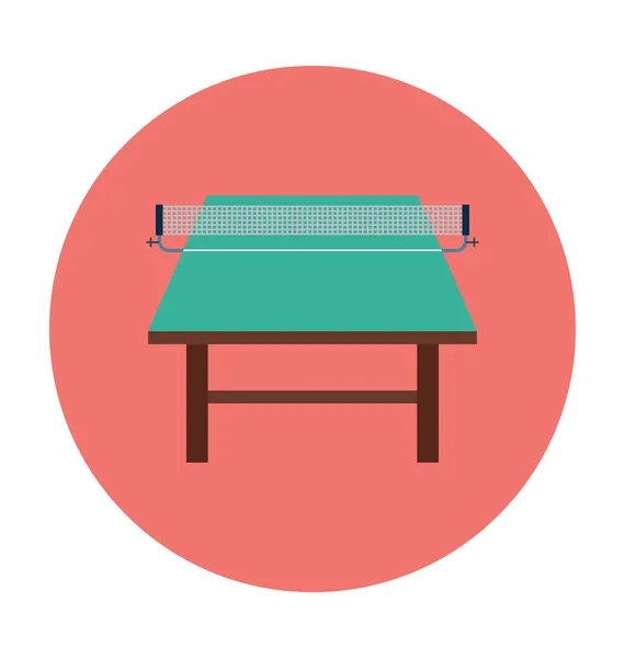Table Ping Pong Icône Vectorielle Plate — Image vectorielle