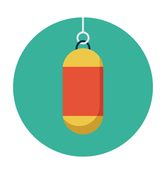 Punching Bag Flat Vector Icon — Stock Vector