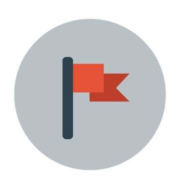 Bayrak Düz Vektör Simgesi 