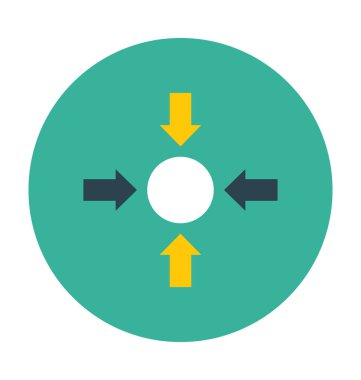  Düz vektör simgesi boğa göz 