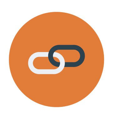 Zincir düz vektör simgesi 