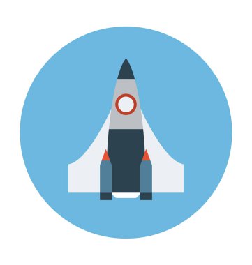 Füze düz vektör simgesi 