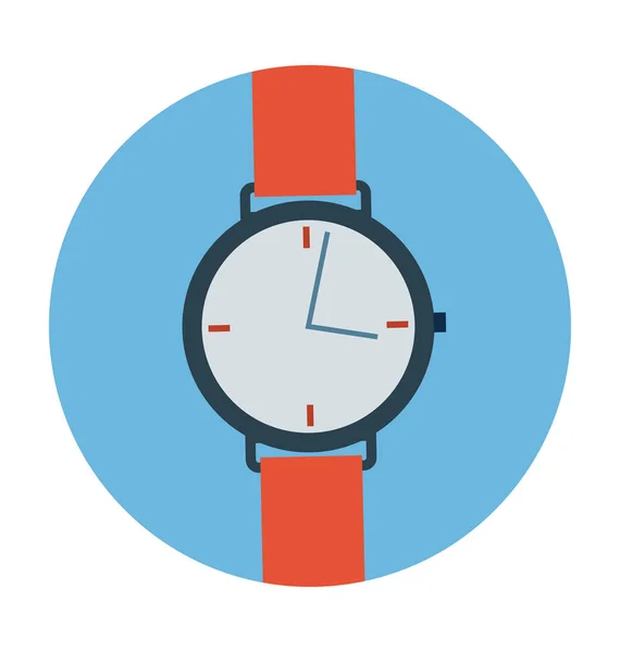 Orologio Moda Flat Vector Icon — Vettoriale Stock