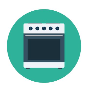 Pişirme düz vektör simgesi