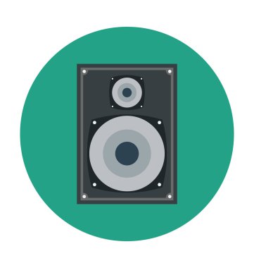 woofer düz vektör simgesi 